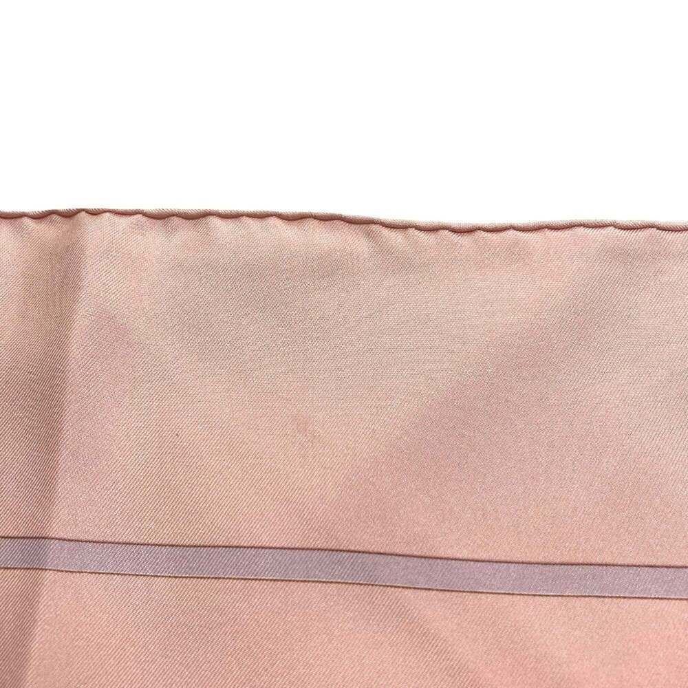 HERMES Pink Silk Scarf - Picture 4 of 8